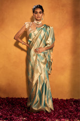 Buy Blue Kanjivaram saree Online - House of surya